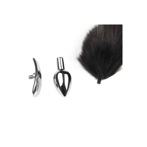Plug interchangeable aluminium avec queue noire souple 
